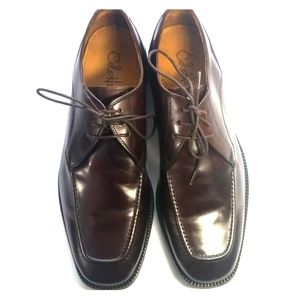 Mens Cole Haan Lace Up Loafers Burgundy  Size 10M